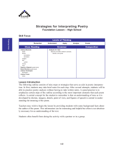 Strategies for Interpreting Poetry