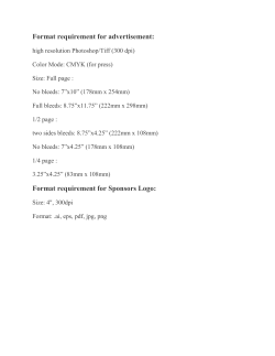 Format requirement for advertisement: Format requirement for