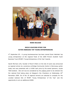 Rock N Success Story For Outer Hebrides Top Young Entrepreneurs