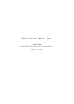 Kinetic Theory of Granular Gases