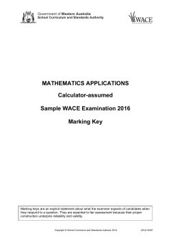Sample calculator assumed marking key - SCSA