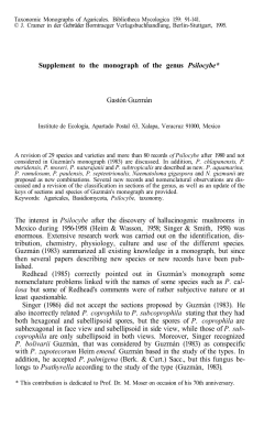 Supplement to the monograph of the genus Psilocybe* Gast&oacute;n
