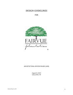 design guidelines - The Club at Fairvue Plantation