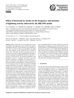Effect of bacterial ice nuclei on the frequency and intensity of