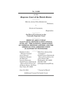 Brief of Amici Curiae NAACP Legal Defense