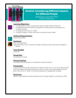 Alcohol: Considering Different Impacts for Different