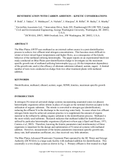 Denitrification with Carbon Addition&ndash;Kinetic