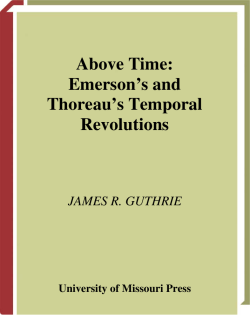 Above Time: Emerson`s and Thoreau`s Temporal Revolutions