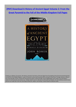 A History of Ancient Egypt Volume 2