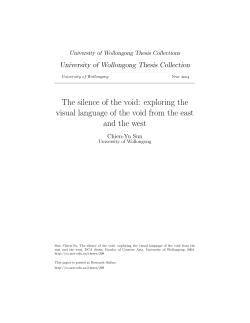 The silence of the void: exploring the visual