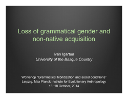 slides - Max Planck Institute for Evolutionary Anthropology, Leipzig