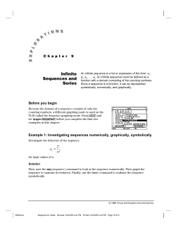 Infinite Sequences and Series - TI Education