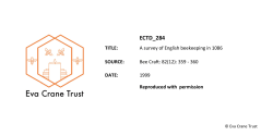 A survey of English beekeeping in 1086