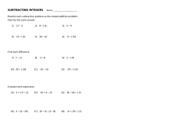 Rewrite each subtraction problem as the related addition