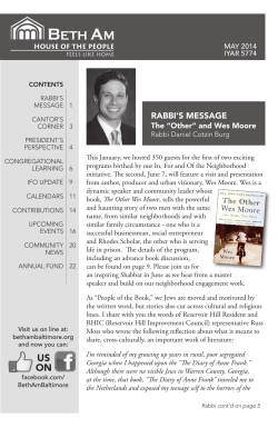 May 2014 - Beth Am Synagogue