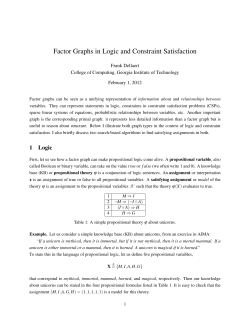 Factor Graphs in Logic and Constraint Satisfaction