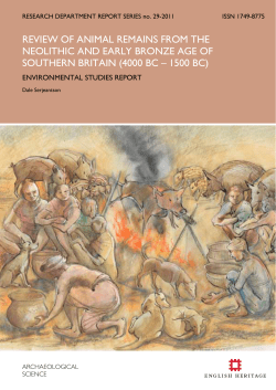 Review of Animal Remains from the Neolithic and Early Bronze Age