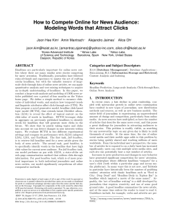 How to Compete Online for News Audience: Modeling Words that