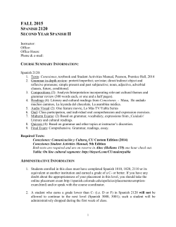 FALL 2015 - University of Colorado Boulder