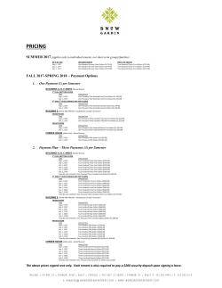 PRICING - Room Choice