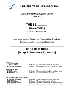 TITRE de la th&egrave;se - Tel Archives ouvertes