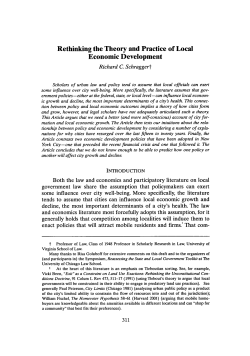 Rethinking the Theory and Practice of Local Economic Development