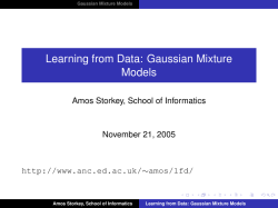 Learning from Data: Gaussian Mixture Models