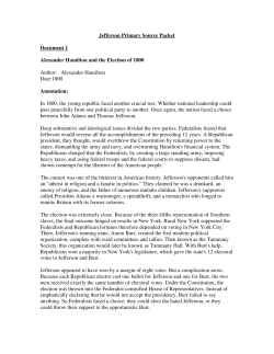 Jefferson Primary Source Packet