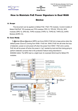 How to Maintain PoE Power Signature in Dual WAN Device