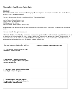 Modern Day Epic Heroes