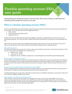 FSA user guide - HealthPartners