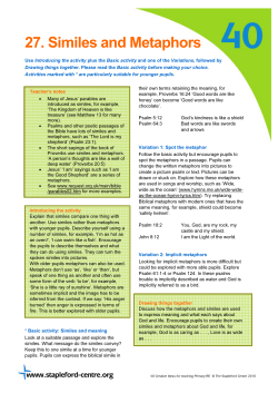 27. Similes and Metaphors