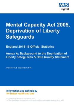 Deprivation of Liberty Safeguards (England), Annual Report