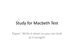 Study for Macbeth Test