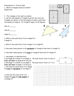 Investigation 2: Practice Quiz 1. Which rectangles below are similar
