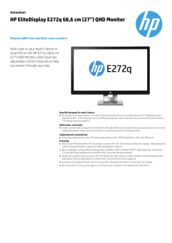 HP EliteDisplay E272q 68,6 cm (27&rdquo;) QHD Monitor