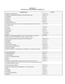 Appendix A Water Priority Chemicals