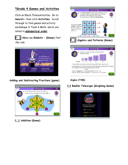 *Grade 4 Games and Activities - San Diego Unified School District
