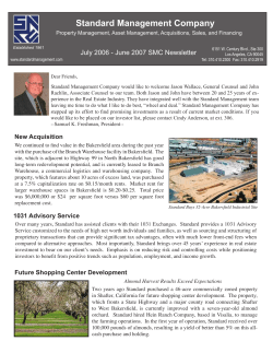 2007 SMC Newsletter - Standard Management Company