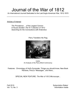 Fall 2010 - Journal of the War of 1812