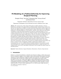 FE Modeling of a Flatfoot Deformity for Improving Surgical Planning