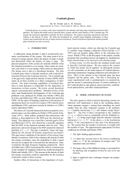 Coulomb glasses - Lancaster University
