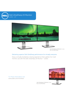 Dell Ultrasharp 24 Monitor U2415 Brochure