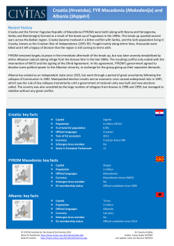 Croatia, FYR Macedonia, Albania