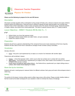 P19-Friction - Science from Scientists