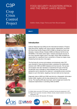 Food Security in Eastern Africa and the Great Lakes Region