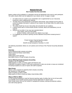 Outline Guidelines