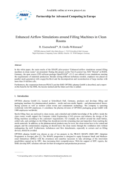 Enhanced Airflow Simulations around Filling Machines in Clean