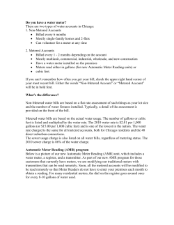 Do you have a water meter? There are two types of water accounts