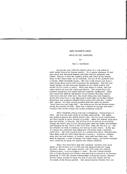 MARY ELIZABETH LEASE: VOICE OF THE POPULISTS Rae C